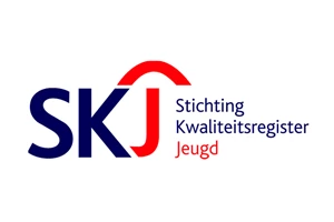 Logo SKJ accreditatie mediation opleider Caleidoscoop Leertrajecten